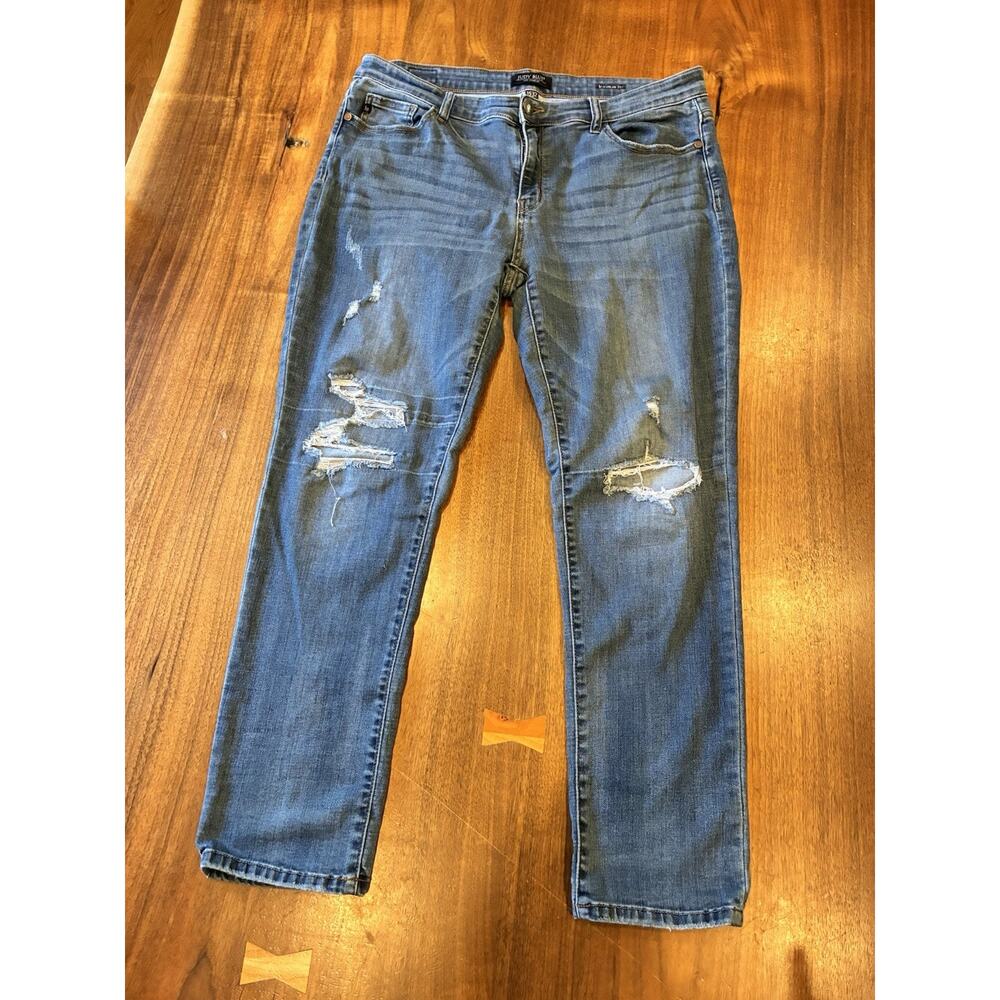 Judy Blue Boyfriend Fit Jeans Women's 15/32 Blue Faded Medium Wash JB8284MD‎
